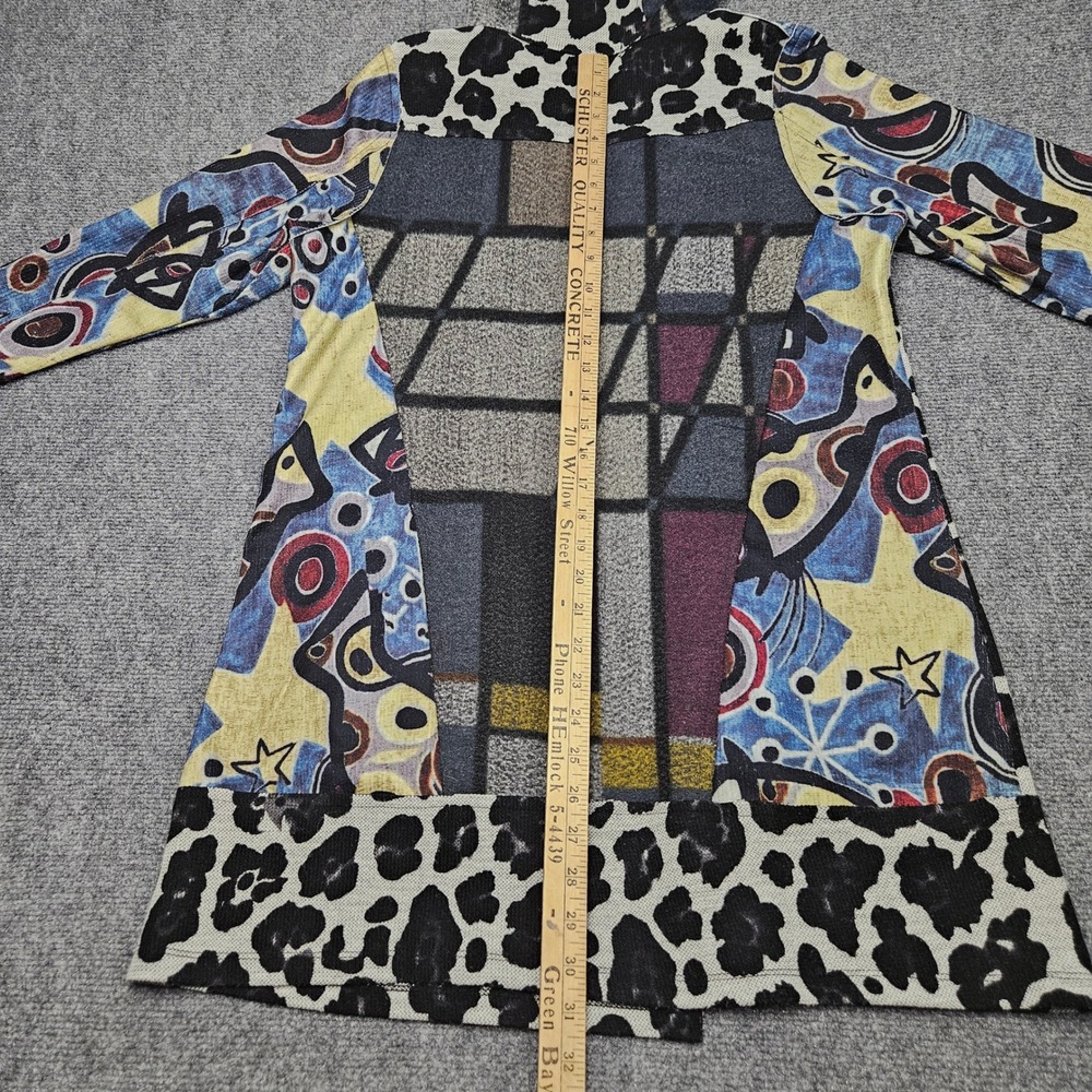 Patchwork Duster Eclectic Pattern Cardigan Coat S… - image 8